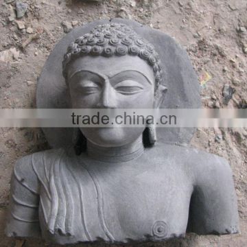 Stone Buddha bust