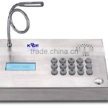 kntech 304 stainless steel KNZD-59 desktop intercom telephone with microphone telephone set