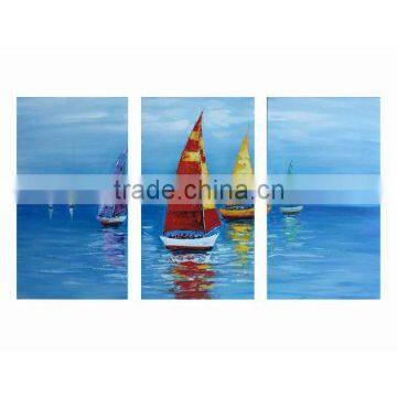 Famous Modern Home Goods Boat Wall Art Handmade Abstract Oil Painting