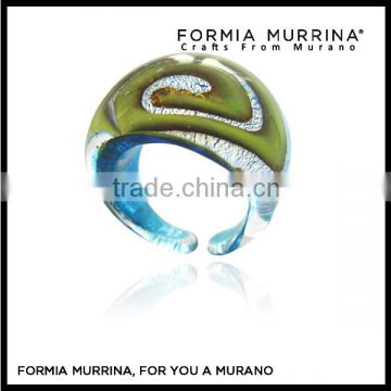 Wholesale Mix Style Charms Murano Glass Ring Fashion Jewelry