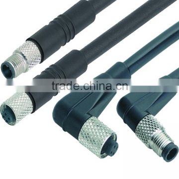 M5 male and female electrical connector ,M5 4P 90degree female cable connector