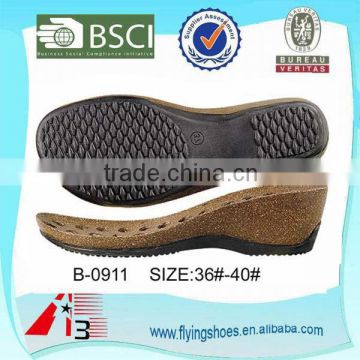rubber cork wedge sole manufacturer