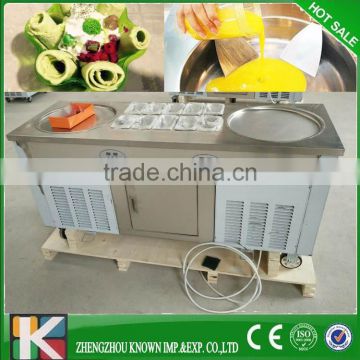 commercial Popular US and Southeast Asia rolled ice cream cart ice cream machine