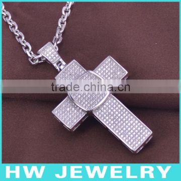 HWMCP1269 micro pave setting wholesale cross pendant bulk sale