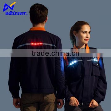 OEM LED glowing reflective hi vis workwear coverall