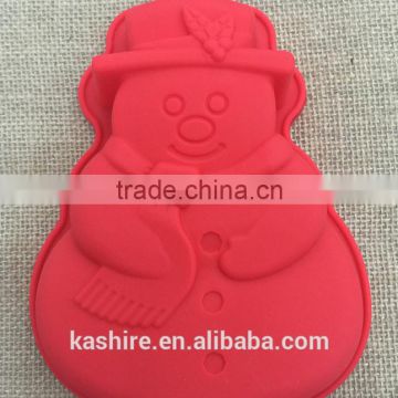Safety snowman shape silicone chocolate mould,soap mold,diy cake mould