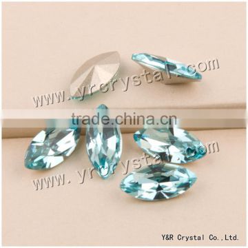 k9 crystal fancy stone Light Aquamarine crystal glass bead