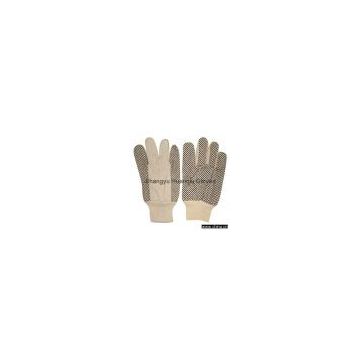 Sell Cotton Canvas Gloves with PVC Dots (Work Gloves)