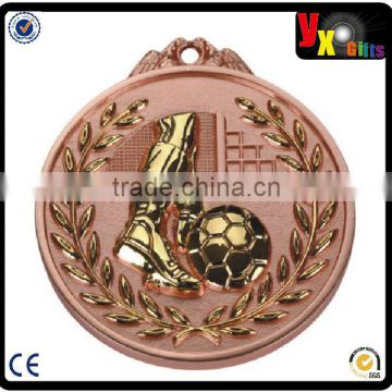 Custom-made zinc alloy gold neck ribbons medals