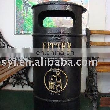 Cast Iron Outdoor Garbage Bin