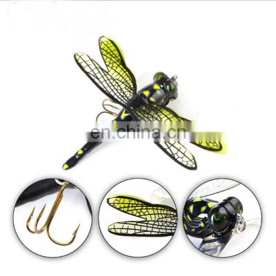 Top water fishing lures Dragonfly Dry Flies Insect Fly Fishing Lure  Trout Popper Wobblers For Trolling Hard Lure