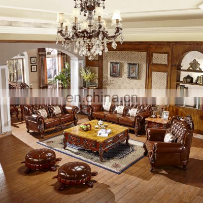CBMmart European Furniture Design Italian Sofa set Wood living room carved sofas