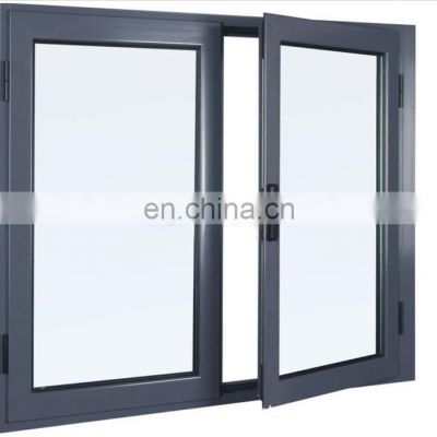 New design double glazed glass aluminum casement window with accessories