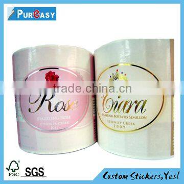 Excellent beautiful hot stamping foil label stickers printing