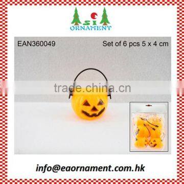 Set of 6 pcs small pumpkin halloween bucket