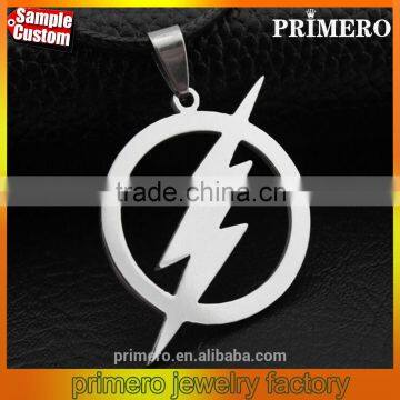 THE FLASH DC SUPER HERO Flash Lightning Logo Stainless Steel Chain necklaces pendants