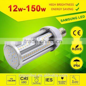 LED corn light with IP 64 waterproof and high lumens, 3 years warranty