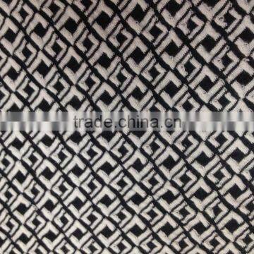 2015 classic black&white knitting jacquard fabric for garment