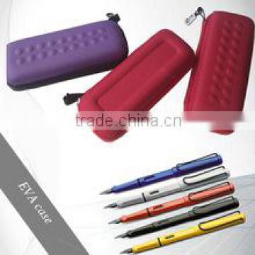 Customized waterproof Hard protective EVA stationery box pencil case with zipper by PU leather or fabric for kids