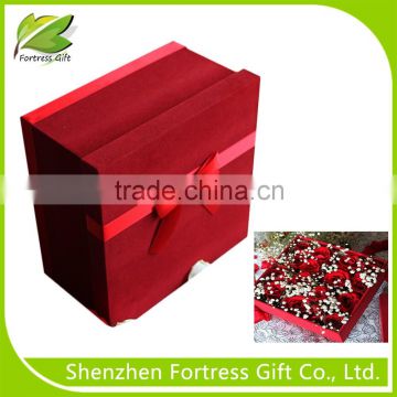 Elegant paper flower gift box, flower box for wholesale