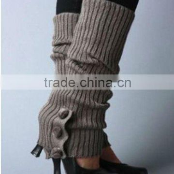 Fashion Lady's 100%Acrylic Knitted buttons Leg warmers 2012