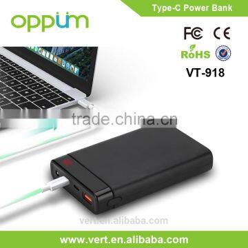 Portable mobile power bank with USB type C connector for Smart phones