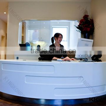 white salon reception desk reception table design