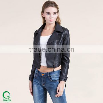 New Fashion PU Leather Jacket For Women