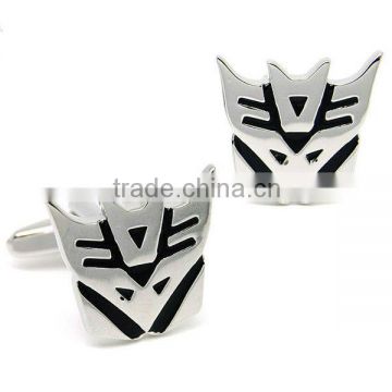 fashion design stainless steel ironman jewelry cufflinks