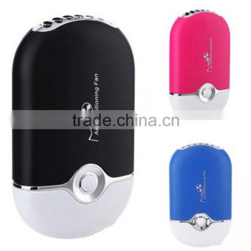 Wholesale portable mini air conditioning travel handheld usb battery cooling fan for summer
