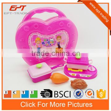Plastic pretent toy kitchen toy food set for kids