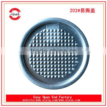 202# aluminum foil peel off lid made in china