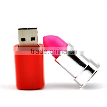 hot sell novelty lipstick shape usb flash drive real capacity