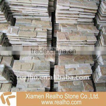 White quartz ledge stone wall tile