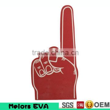 Melors OEM Promotional Party Concert Sport Foam hand China Wholesale Printing LOGO EVA Sponge Finger Wave Cheering Foam Hand
