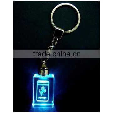 2016 New creative 3d laser crystal keychain with high quality