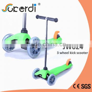 Cheap 120/80mm*23mm PU wheel kids kick 3 wheel trolley scooter