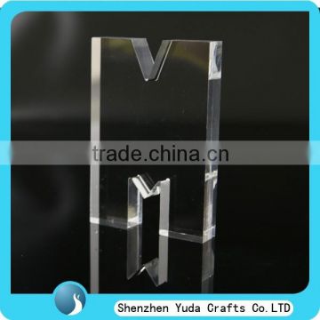 cnc laser engraved acrylic 3d letter sign manufacture, best selling crystal clear English letter