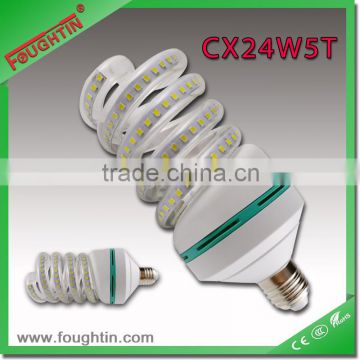 24w led bulb full sprial type led energy saving lamp