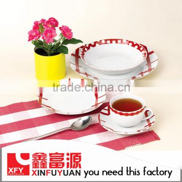 New design wholesale hand painted ceramic tableware dinnerware set