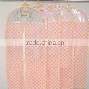 2012 Newest designDustproof Foldable plastic non woven clothing cover