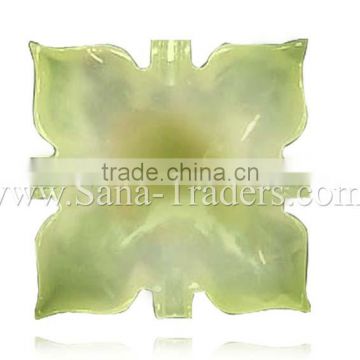 Natural Marble Onyx Designed Marble Butterfly Tray (Square) Green