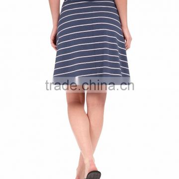 guangzhou women clothes striped design skirts latest design ladies skirts