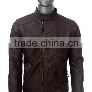 ALIKE men jacket pu jacket garment dye jacket