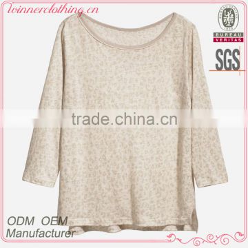 Nesest spring/summer t shirt design o-neck digital print pattern loose plain t shirts for fat lady