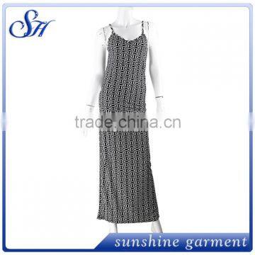 Summer Long Dress Sleeveless Women's Dresses Custom 92%Polyester 8%Spandex