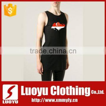 Custom slim fit cotton tank top for men