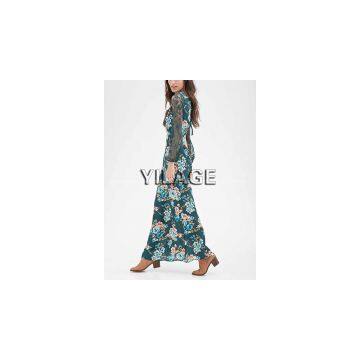 2015 new design hot in summer maxi floral printed dress