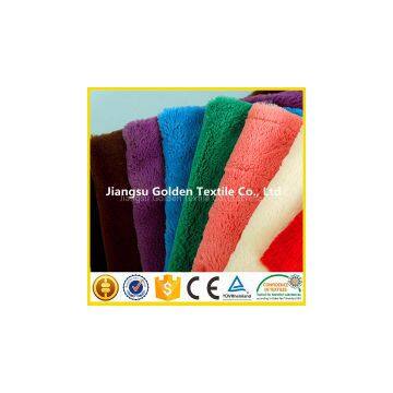 100% polyester super soft velboa micro fabric/short pile plush fabric/tricot brushed fabric