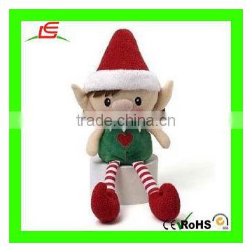 LE-D503 Plush Elf Doll wtih Christmas Santa Hat Christmas Elf Doll